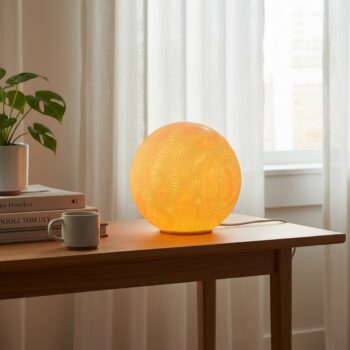 Modern Sculptural Lamp Landscape Sculpted Lamp spherical ambient light Leora Collection