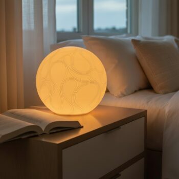 River Sculpted Lamp modern ambient sculptural table lamp with flowing organic texture