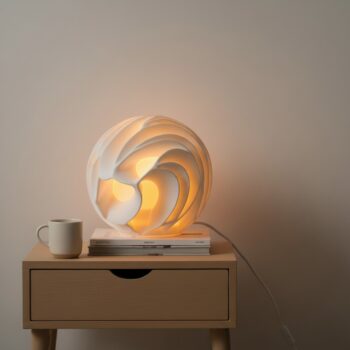 Lava Sculpted Lamp modern ambient sculptural table lamp with warm glow